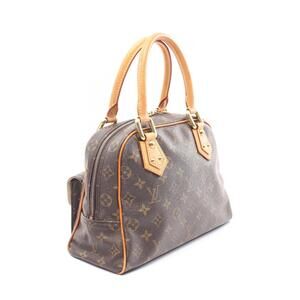 Louis Vuitton Manhattan Brown Monogram Handbag Leather Canvas